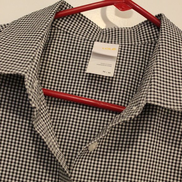 Lole Black Vichy Button-Up Tank: Size M - Picture 4 of 6